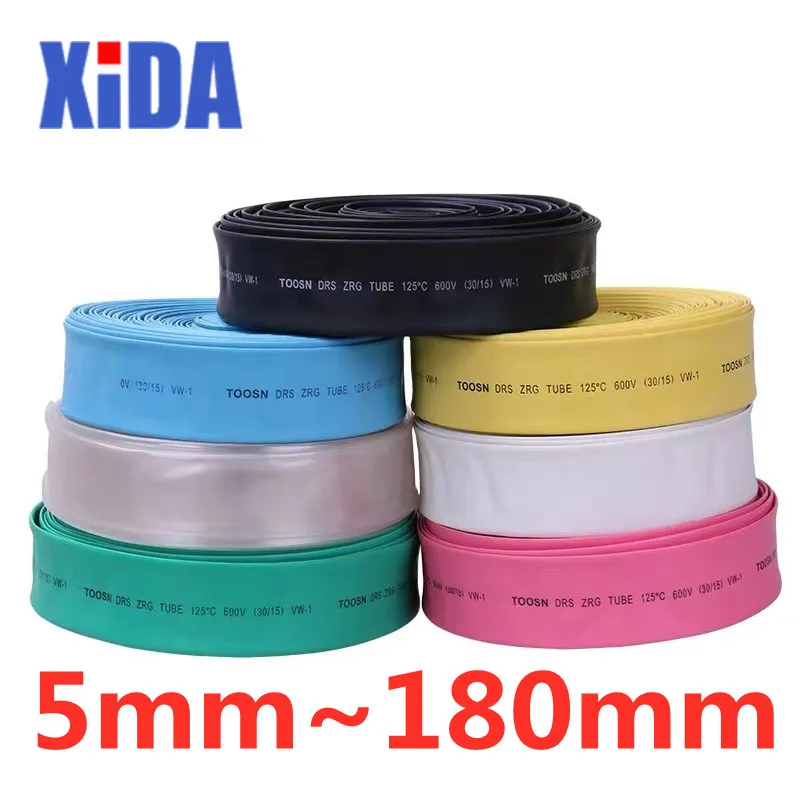 Термоусадочные трубки, 1 метр, 2:1, 7 цветов, 10 мм, 20 мм, 30 мм, 40 мм, 50 мм, 80 мм, 100 мм, 150 мм, 180 мм|Кабельные рукава| | АлиЭкспресс