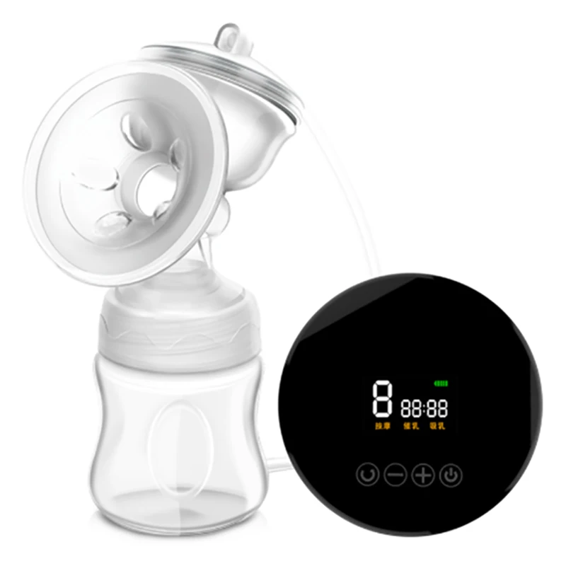 Qshare Интеллектуальный Электрический молокоотсос с ЖК-дисплеем с бутылочкой для молока BPA free безболезненный женский доильный молокоотсос для беременных Грудное вскармливание - Цвет: Black