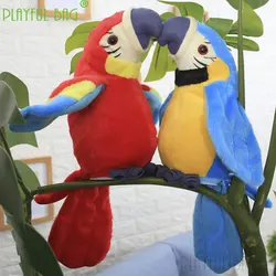 Christmas gifts for children puzzle fun action hand-made ornaments electric plush parrot recording talking and dancing vd59