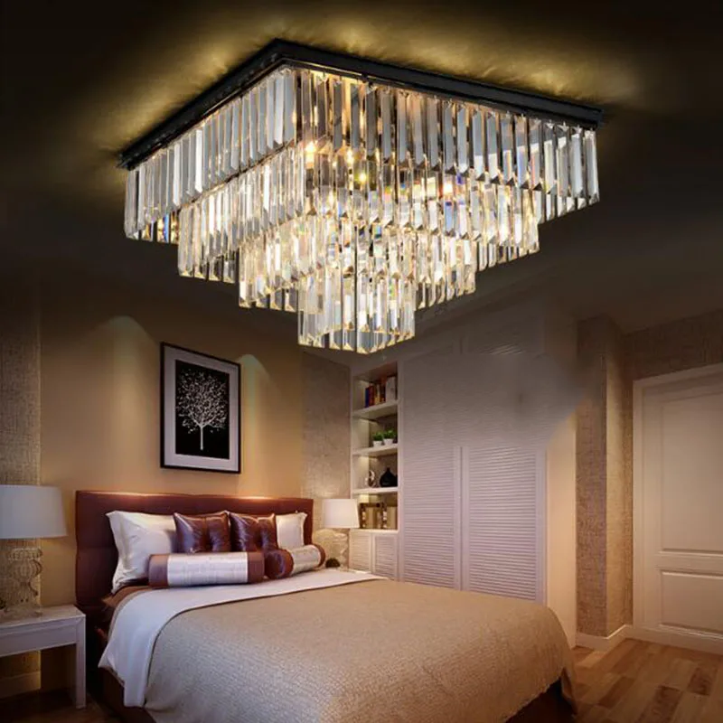 Manggic современный винтажный Хрустальный потолочный светильник встраиваемый потолочный светильник для украшения дома и отеля