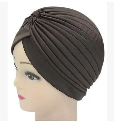 Женские шапки s Hijabs, шапка для женщин, Moslim, женская зимняя шапка, индийская Кепка, модная кепка без полей, Новинка - Цвет: Dark coffee