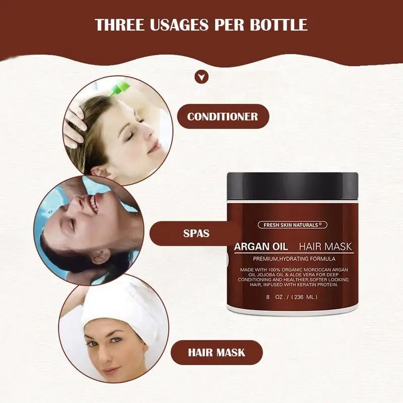 1 pcs Pure Organic Argan Oil Moisturiser Essential Oil For Hair Care Hairdressing Styling Hair Essential 5
