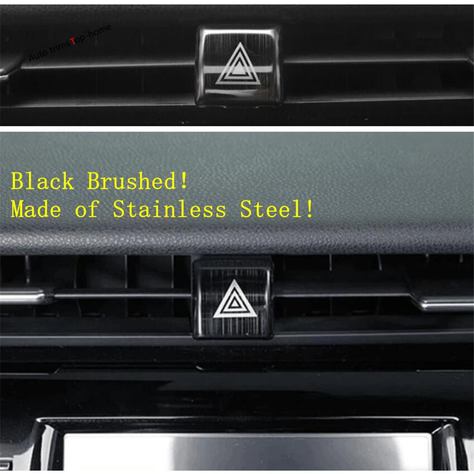 

Yimaautotrims Emergency Warning Flash Lights Lamp Outlet Button Cover Trim Fit For Toyota Camry 2018 - 2020 Interior Mouldings
