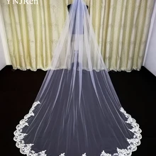 Wedding-Veils Mantilla Comb Cathedral Lace-Edge Bride Long with 3-Meter