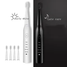 Электрическая зубная щетка домашняя USB зарядка ультразвуковая Автоматическая взрослая Водонепроницаемая отбеливающая электрическая зубная щетка SU209