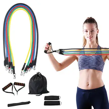 

11Pcs Resistance Bands Set Expander Yoga Exercise Fitness Rubber Tubes Band Stretch Training Home Gyms Workout Elastic Pull Rope