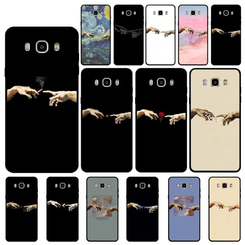 LVTLV David Finger Art эстетический ручной черный резиновый чехол для телефона Samsung J4 PLUS J7PRO