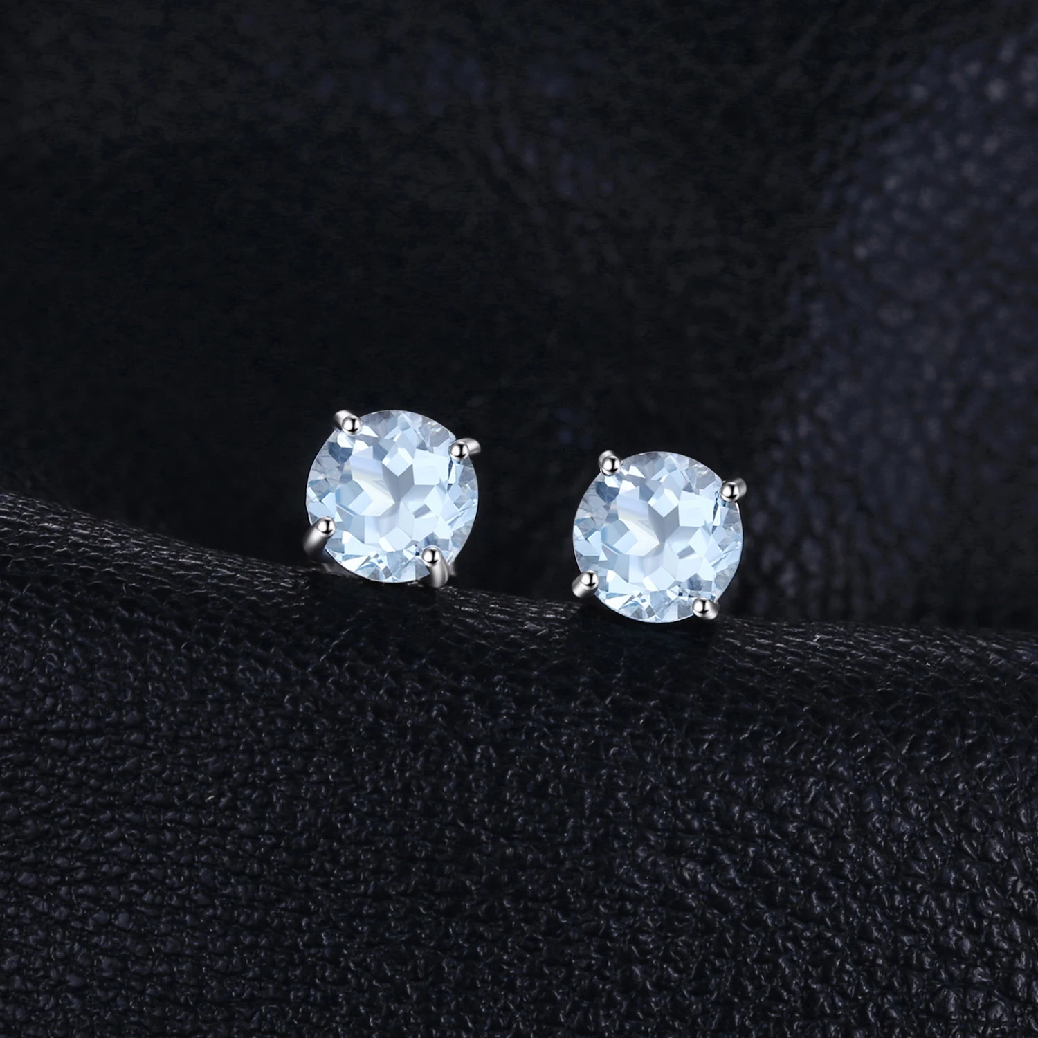 JewelryPalace 2ct натуральная голубой топаз серьги гвоздики 925 стерлингового серебра для