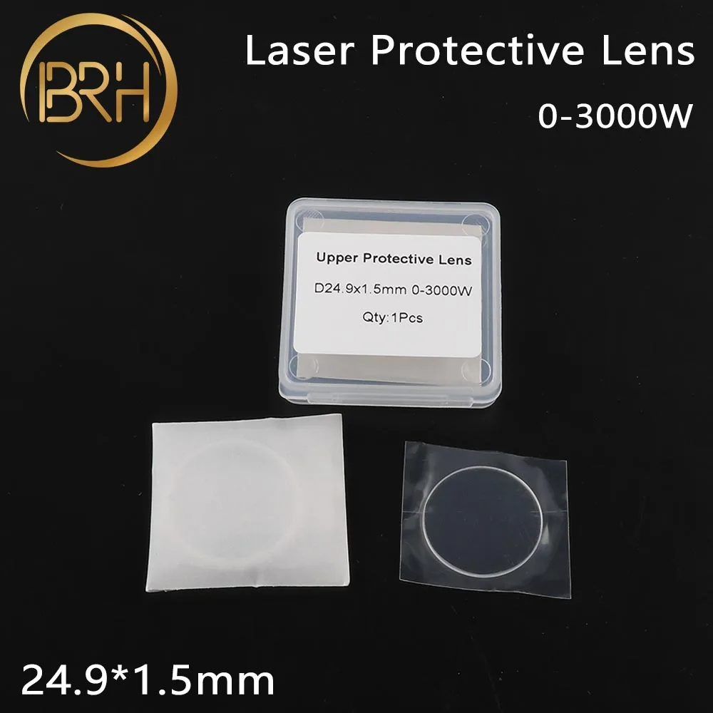 

BRH 10pcs/lot Raytools Protection Lens/Protective Windows/Mirrors 24.9*1.5mm 0-3000W QBH Upper Protection Mirrors Laser parts