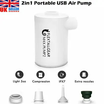 

2020 Newest FLEXTAILGEAR - MAX Pump 2 Portable Air with 3600mAh Battery USB White