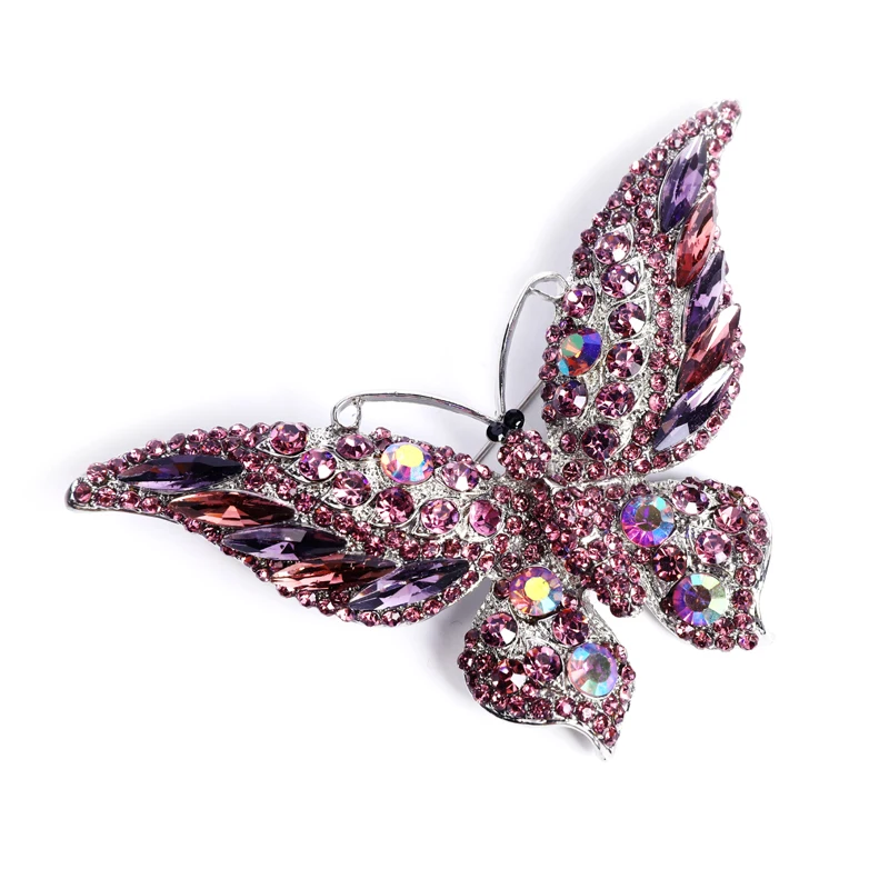 Muylinda Butterfly Brooch Luxury Crystal Pin Big Brooches For Women Party Banquet Rhinestone Pins Clothese Accessories