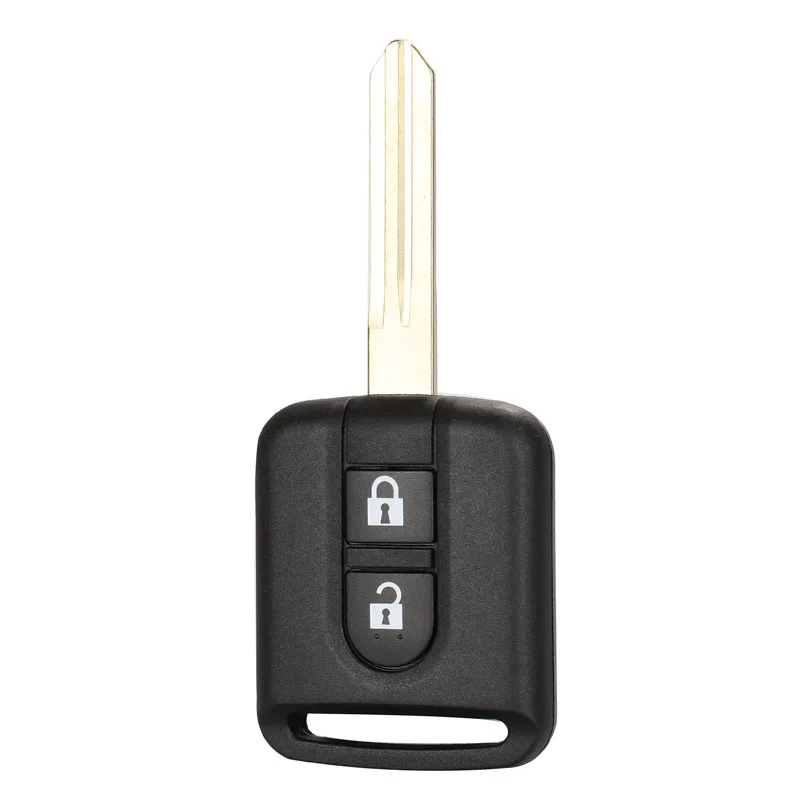 Jingyuqin дистанционный 2 кнопки брелок автомобильный ключ оболочки для Nissan Qashqai Navara Micra NV200 Patrol Y61 2002 - Количество кнопок: key shell