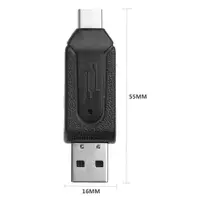 tf sd כרטיסי High Speed 480Mbps נייד USB OTG USB 2.0 מסוג C 3.1 קורא כרטיסי זיכרון SD עבור TF מיקרו SD Card Mobile Phone (5)