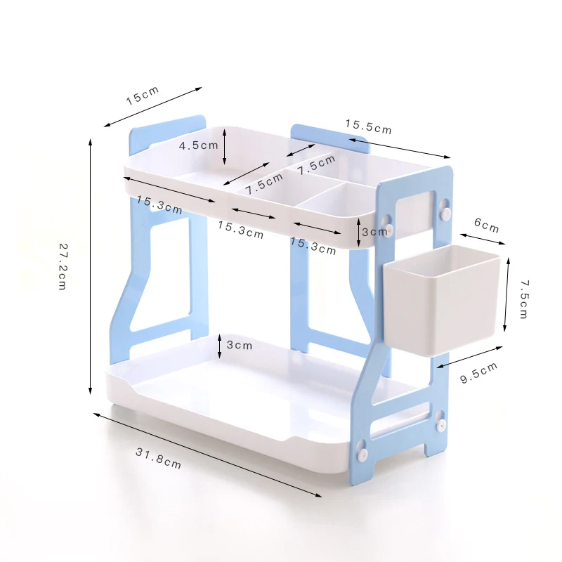 2 слоя Пластик канцелярский стеллаж для хранения офисная папка для документов стол косметический Органайзер Кухня полка-органайзер для ванной