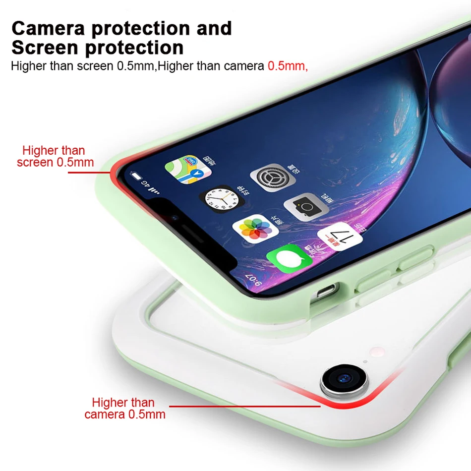 Цветной бампер для iPhone 7 Plus ТПУ Силиконовый противоударный чехол для iPhone 8 бампер для iPhone 6 Чехол для iPhone 6S Plus