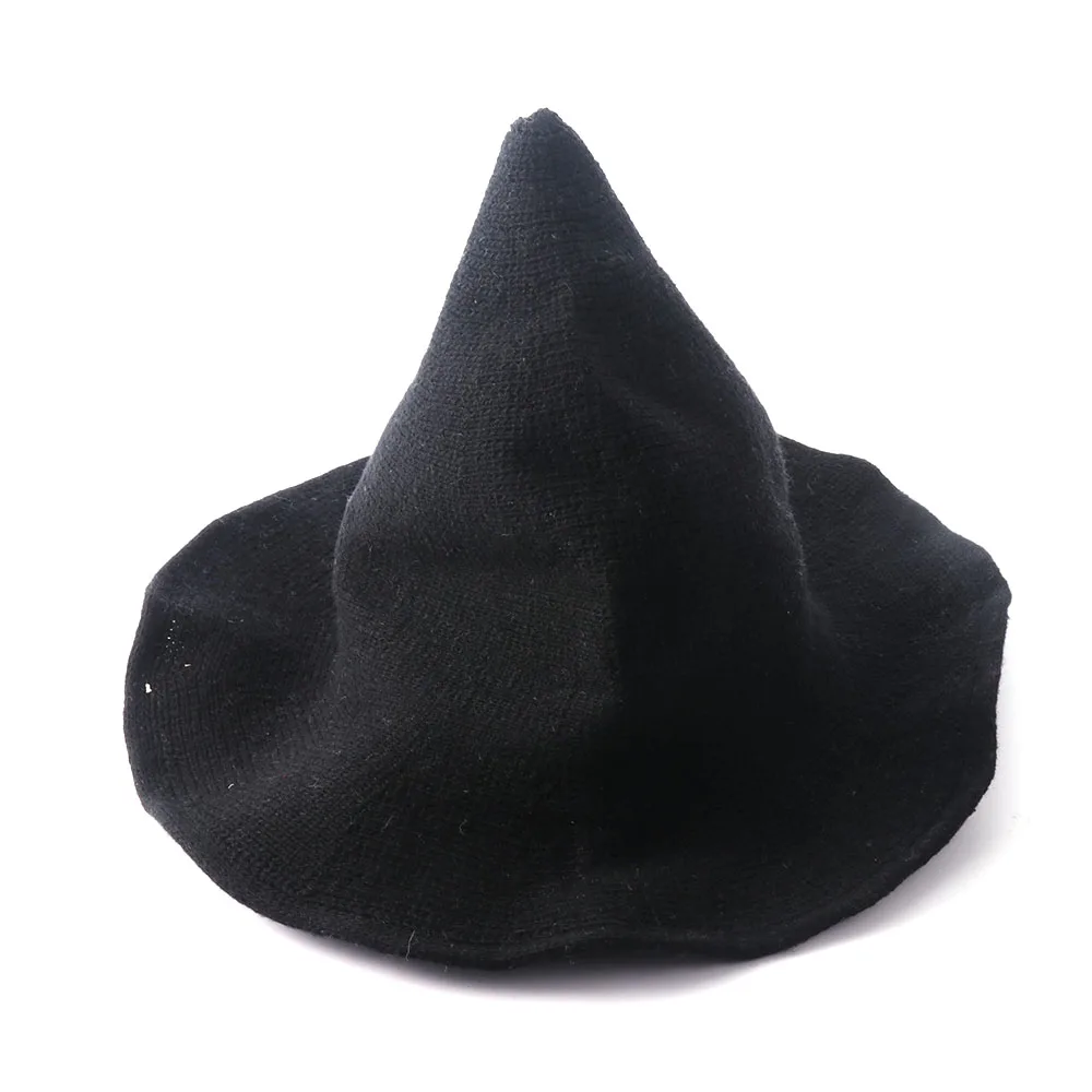 Современная шляпа ведьмы Из Высококачественной овечьей шерсти шляпа ведьмы на Хэллоуин