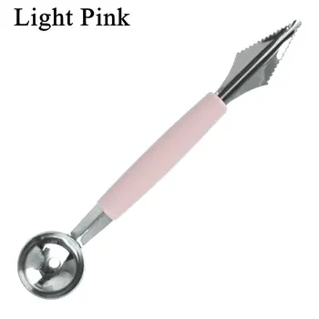 

T Double Head Stainless Steel Fruit Digging Ball Spoon Corrugated Carving Knife Watermelon Fruit Platter Digging Spoon