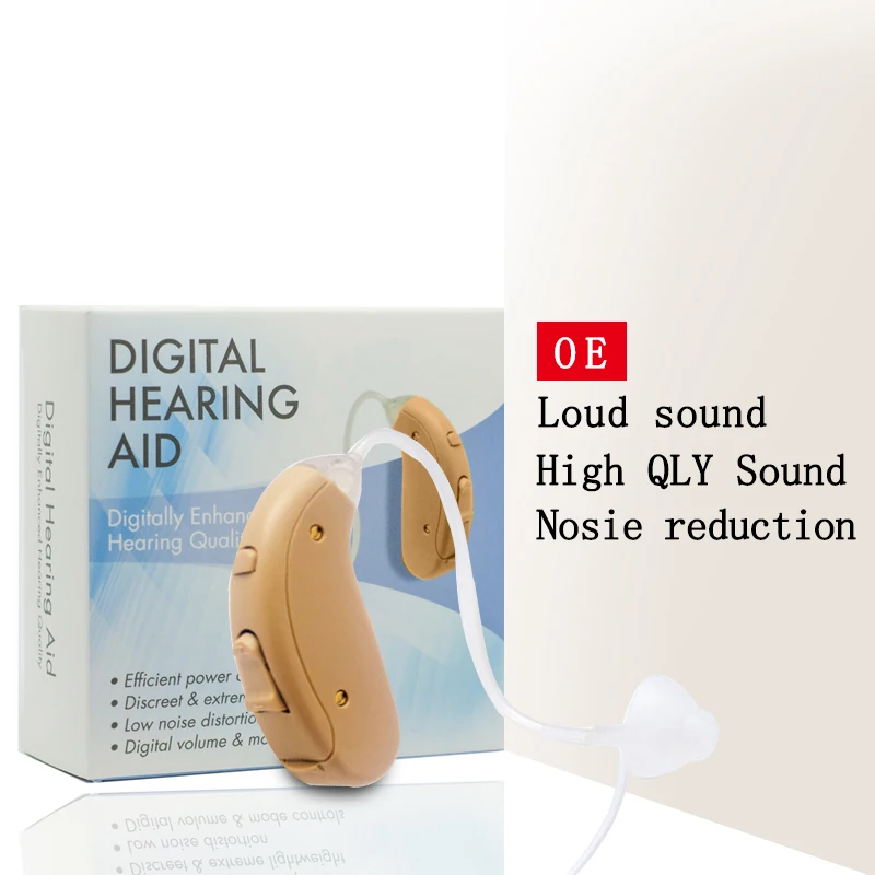 702 Digital Hearing Aid Portable Small Mini Best Sound Amplifier Adjustable Tone Noise Cancelling H