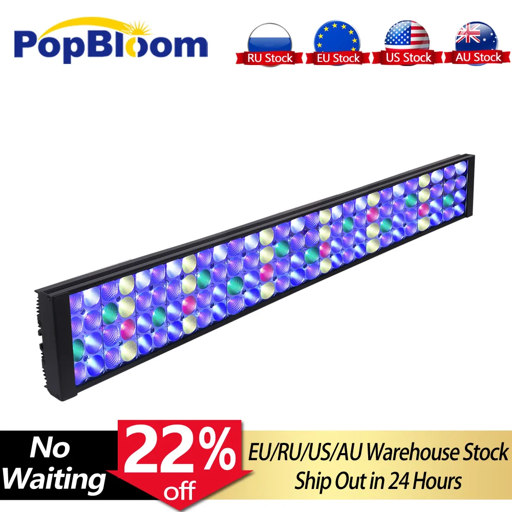 

36" full spectrum programmable led aquarium light for marine tank wifi remote control - 90cm 3ft 36inch, sunrise sunset