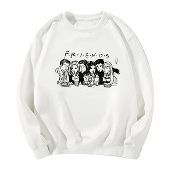 

Autumn Winter Vogue Casual Hoodies Round Collar Friends Sweatshirt sudadera mujer Full Sleeve Harajuku Kawaii Hatless Clothes