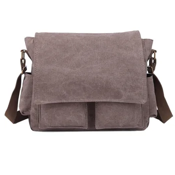 

Korean Version of the Vintage Casual Satchel Shoulder Messenger Canvas Bag transverse Bag Street Explosion Wholesale