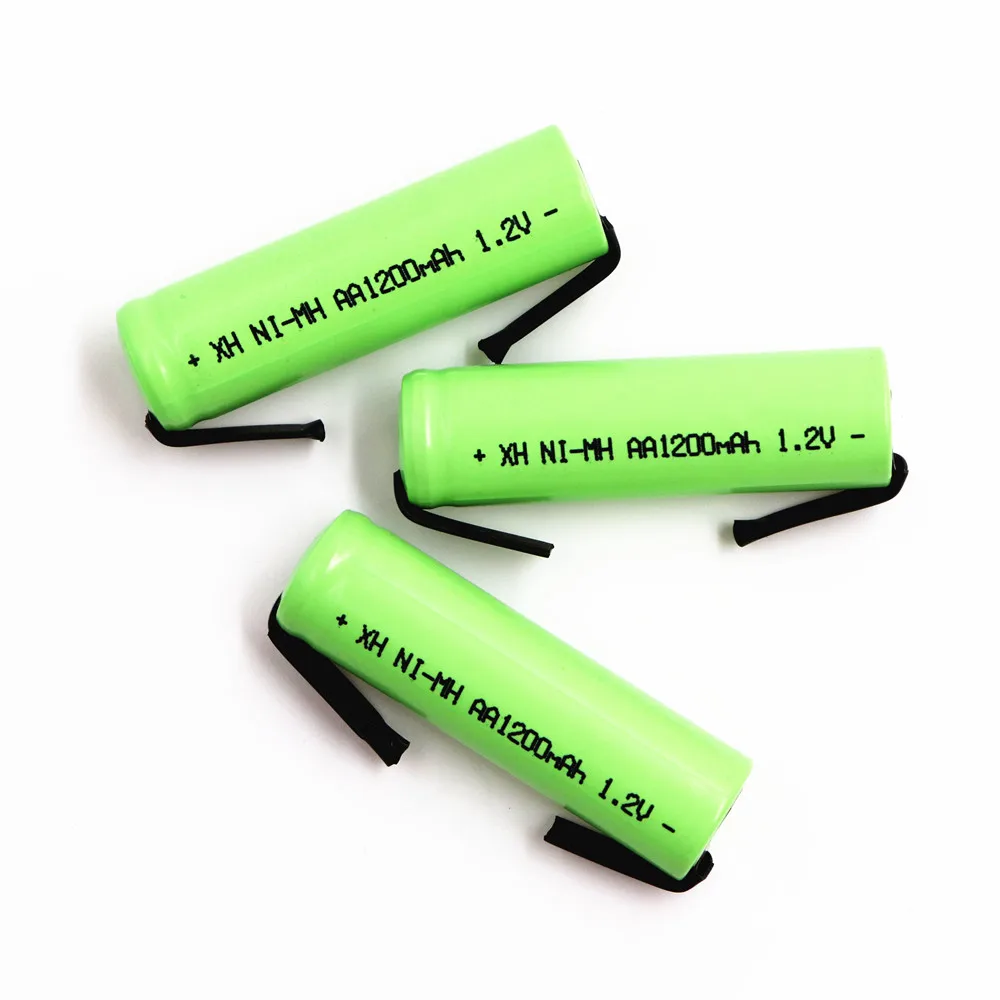 NEW 4/8/12/20 PCS AA rechargeable battery 1.2V 1200mAh Ni-MH battery with Welded Nickel Plate needle DIY electric shaver battery