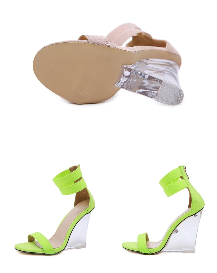 EilyKen Новая мода открытый носок, на молнии, женские босоножки на танкетке; на высоком каблуке; туфли-лодочки Для летних вечеринок лодочки, сандалии, обувь