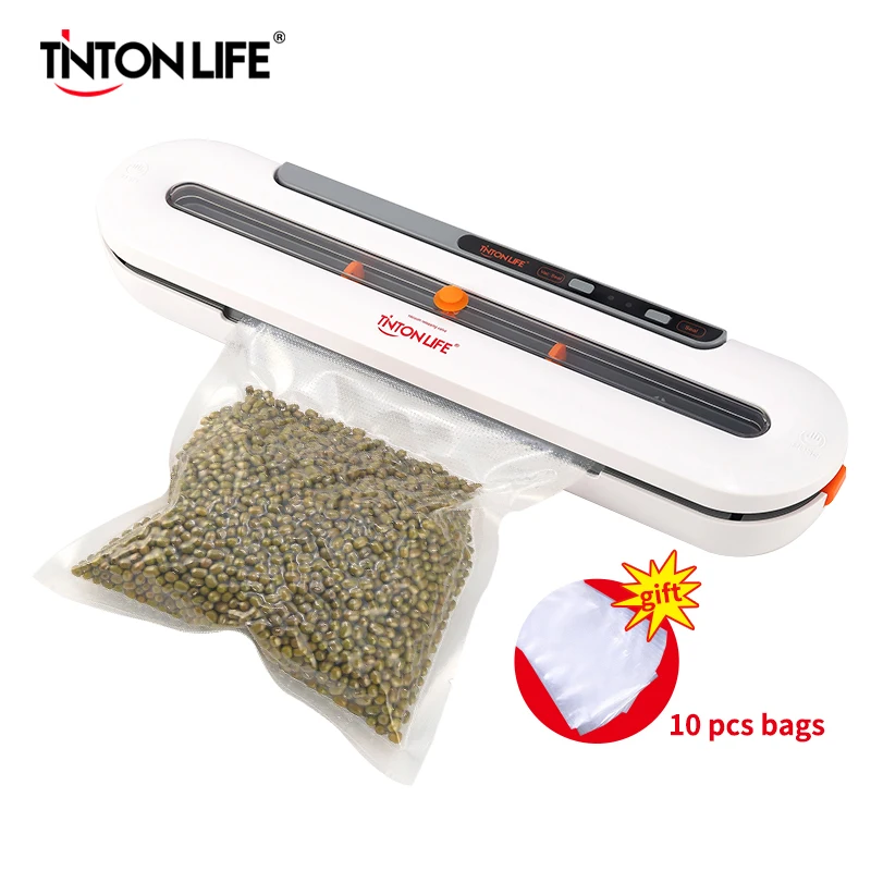 TINTON LIFE Food Vacuum Sealer Packaging Machine With 10pcs Bags Free Vacuum Food Sealing Machine Vacuum Sealer Packer