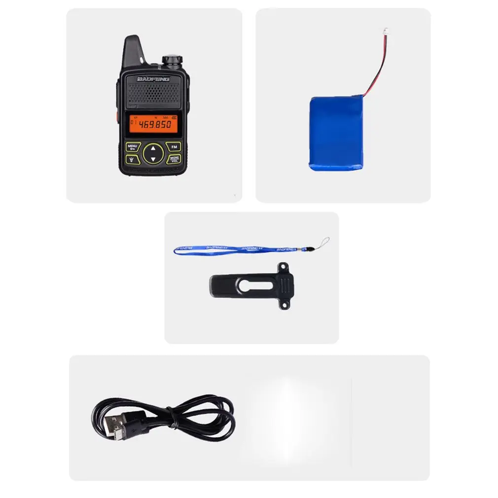 Baofeng BF T1 мини USB детский иди и болтай Walkie Talkie “иди ребенка радиочастотный