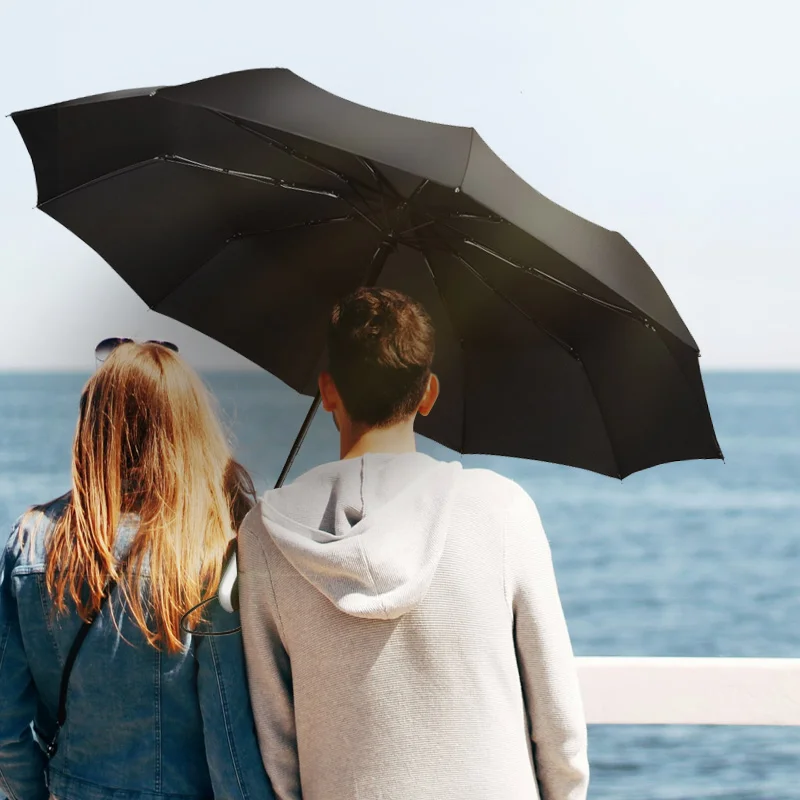 Folding Umbrella 10 Bones Sunshine Double Layer Rainy Day Anti-UV Umbrella Strong Rain Umbrellas Sunshade Automatic Umbrella
