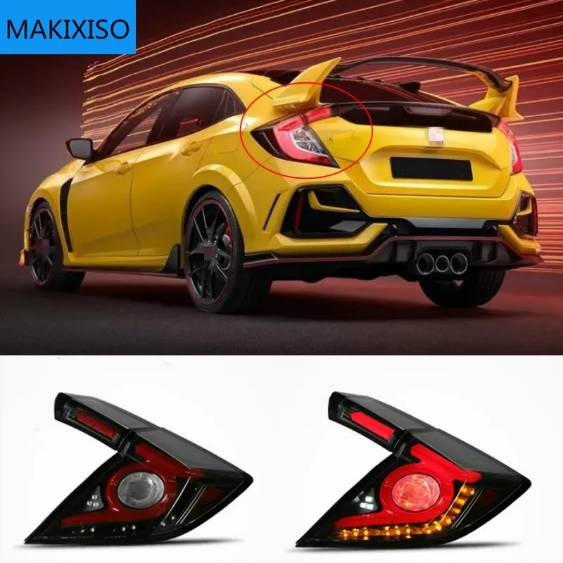 

Автомобильный Стайлинг для HONDA CIVIC X 10th хэтчбек светодиодный фонарь светильник CIVIC светодиодный задний фонарь DRL + стоп-сигнал багажник