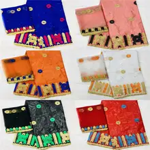 YL! Базен riche ткань brode высокое качество Базен африканские ткани Базен riche вышитые для платья! J91023