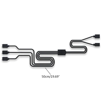 

1 to 3 3PIN 5V RGB Fan Adapter Connector ARGB Splitter Cable Extension for MSI XXUC