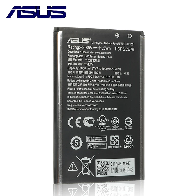 ASUS C11P1501 Original Battery For ASUS ZenFone2 Laser 5.5"/6" zenfone  selfie ZE550KL ZE601KL Z00LD Z011D ZD551KL Z00UD 2900mAh|Mobile Phone  Batteries| - AliExpress