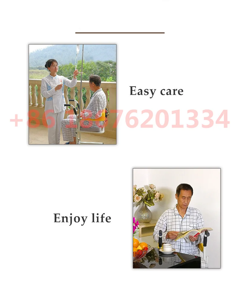 High Quality   Commode Chair  Patient Transfer Lift Nursing Aids With Rechargeable Lithium Battery 6
