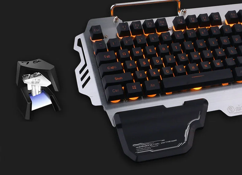 Механическая игровая клавиатура и мышь с USB Проводная эргономичная Радужная подсветка для офиса или геймера для ПК/ноутбука