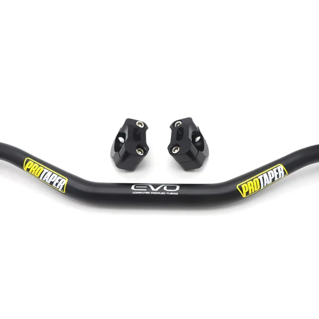 black set in 2 Motonave руль мотоцикла для PRO Taper Pack Bar 1-1/" ручка бар колодки ручки Pit Pro гоночный Dirt Pit велосипед с адаптер cnc - Цвет: black set in 2
