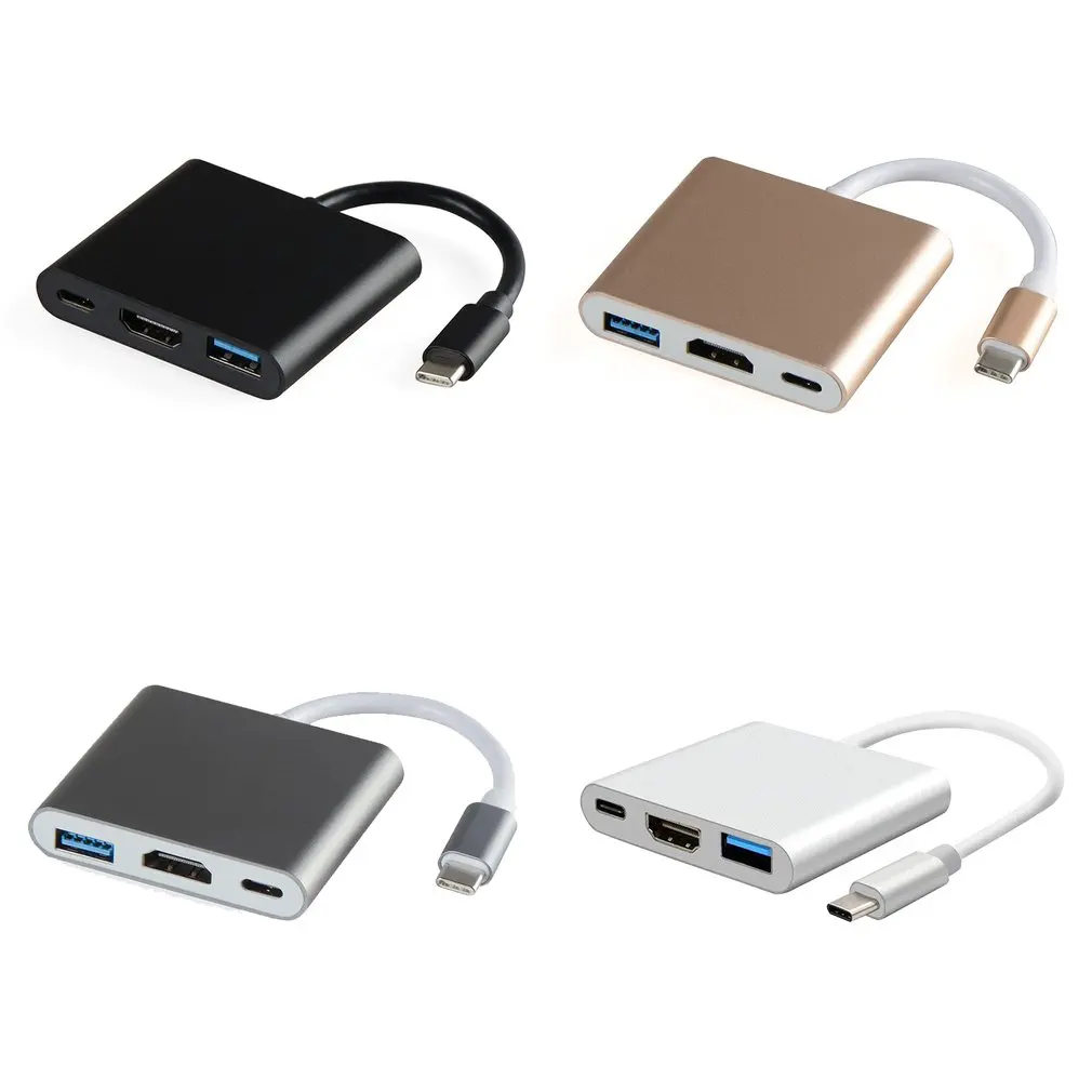 Для Apple для переключателя тип-c в Hdmi адаптер конвертер HDMI USB три-в-одном конвертер концентратор Usb 3,0 многофункциональный конвертер