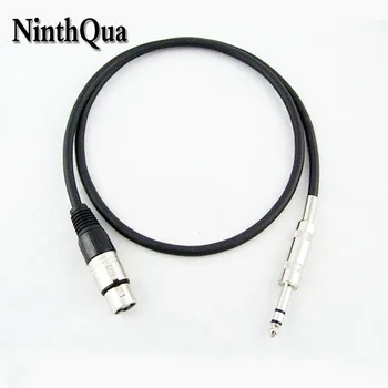 

1pcs 3Pin XLR Female jack to 6.35mm 3Pole Plug Extended Balanced Cable Microphone Mixer Audio Line Pure Copper with Shield