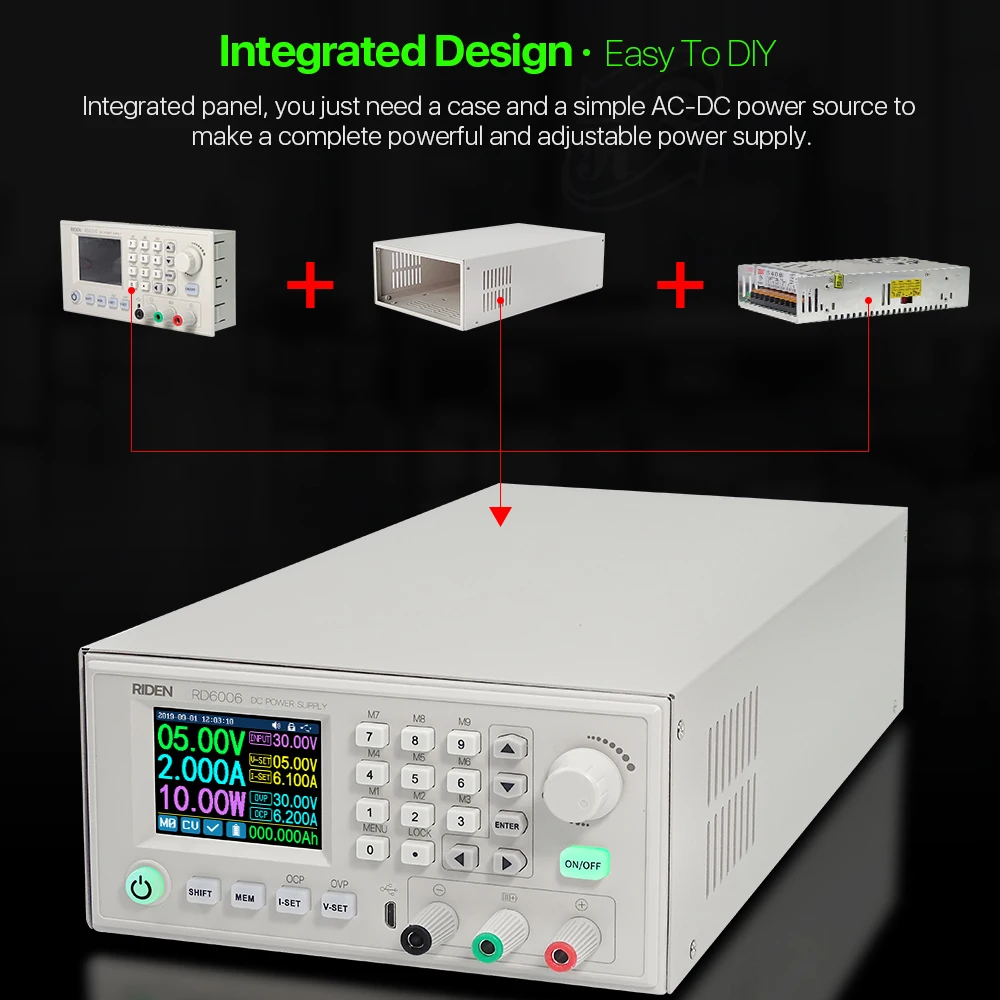 RD6006 RD6006W USB WI-FI DC-DC Напряжение текущий понижающий Питание понижающий Напряжение конвертер Вольтметр 60V 5A