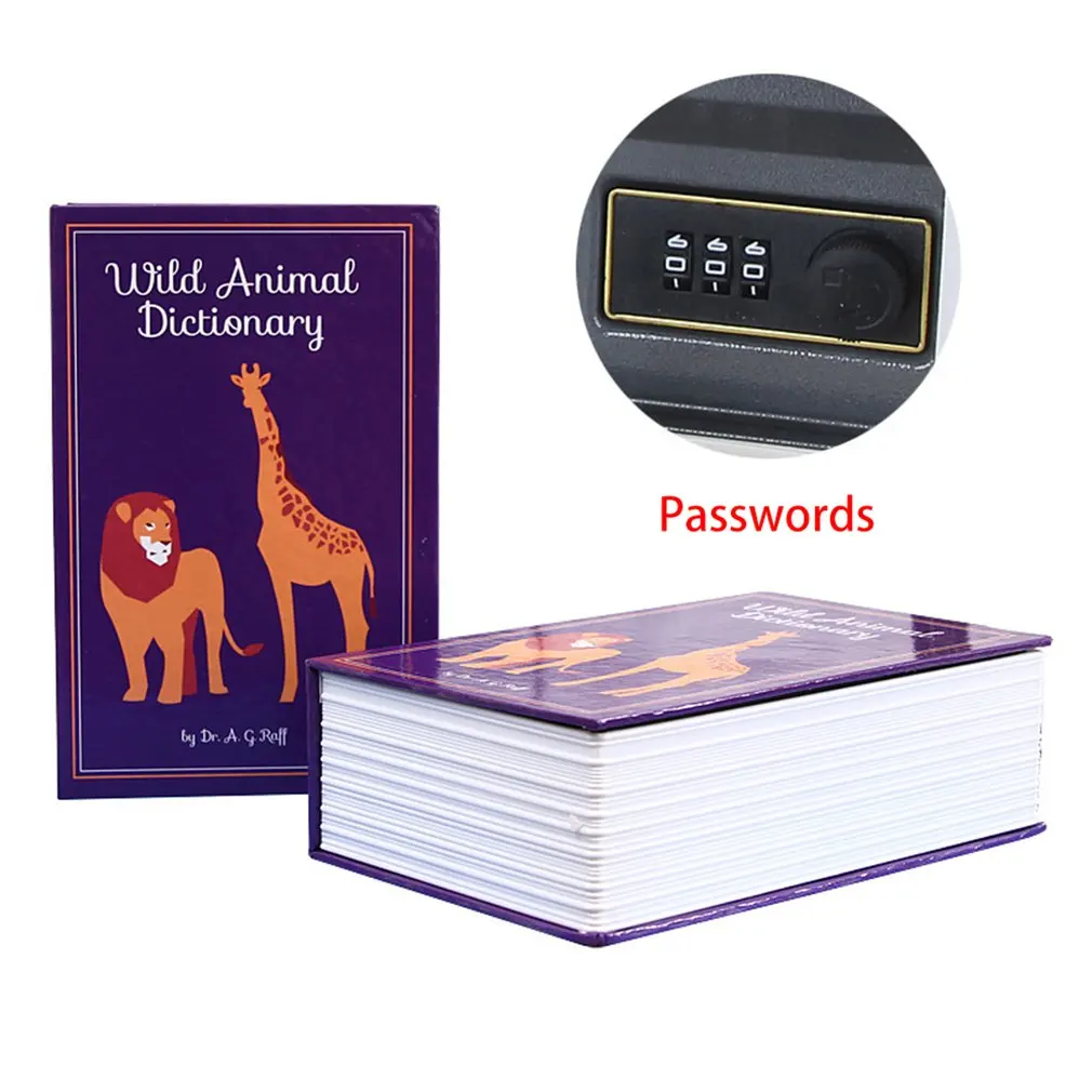 Креативный сейф, мини домашний ящик для хранения, сейф для шкафа, книга, пароль, коробка для ключей, страховая коробка - Цвет: Password