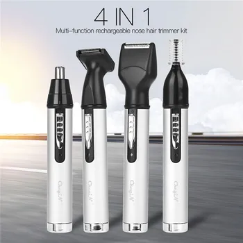 

4 in 1 USB Rechargeable Electric Ear Nose Trimmer Men Hair Clipper Shaver Beard Trimmer Eyebrow Shaving Machine Razor Nose Cut