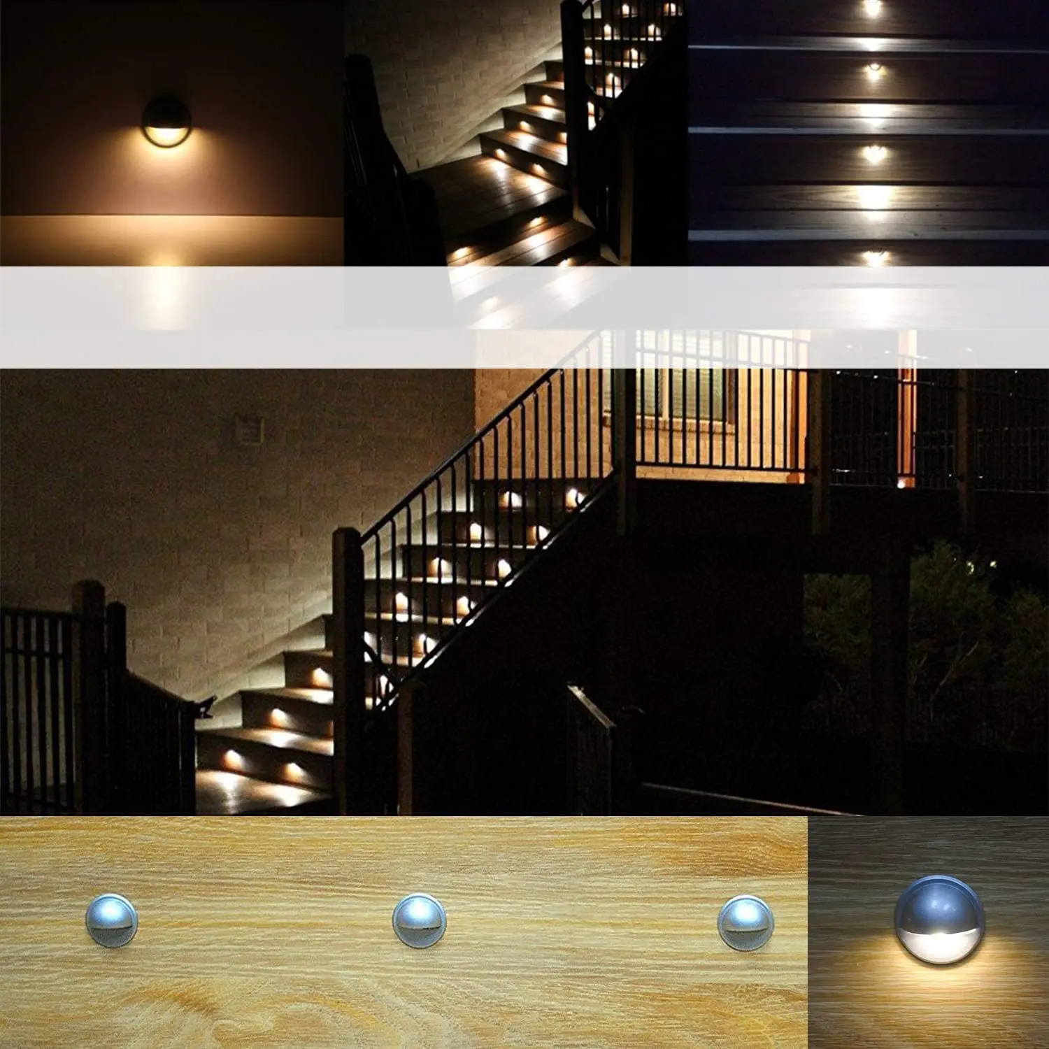 20pcs/Kit Outdoor LED Half-Moon Deck Lights IP65 Waterproof DC12V Outdoor  Inground Garden Pathway Stair Wall Recessed Spot Lamps AliExpress