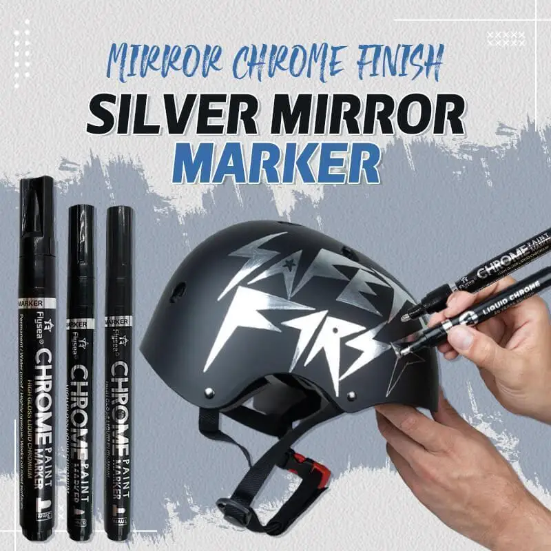 Silver Mirror Marker DIY Paint Pen Chrome Finish Metallic Stationary Water UV Resistant Art Supplies Art Craftwork Accessories 1 | Silver Mirror Marker DIY Paint Pen Chrome Finish Metallic Stationary Water UV Resistant Art Supplies Art Craftwork Accessories 1