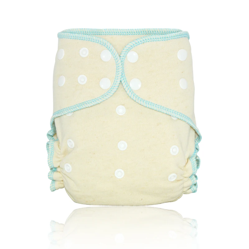 Miababy Onesize пеньковая Встроенная ткань пеленки для тяжелой влажности подходит для ребенка 5-15 кг, натуральная пенька - Цвет: Light blue