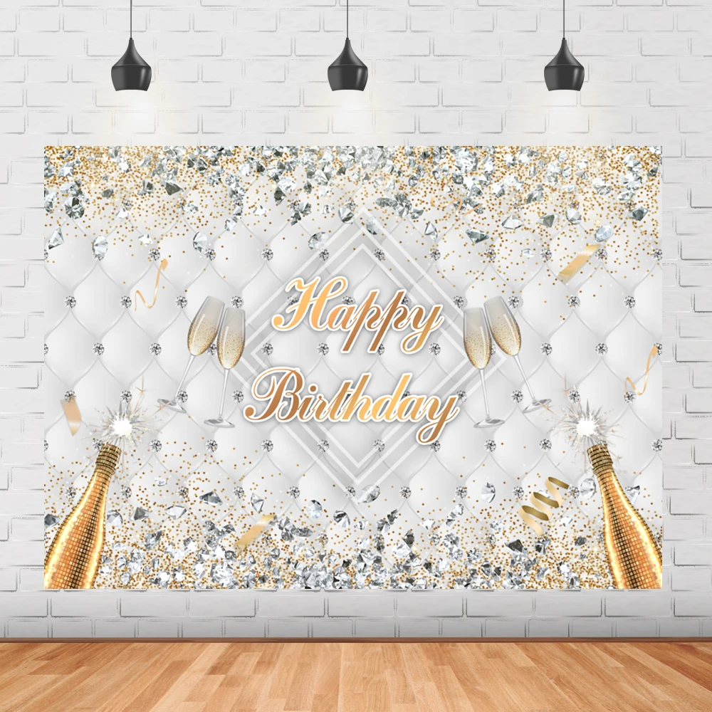 誕生日の女の子の誕生日パーティーの背景キラキラダイヤモンドシャンパン背景女性の写真の背景 背景 Aliexpress