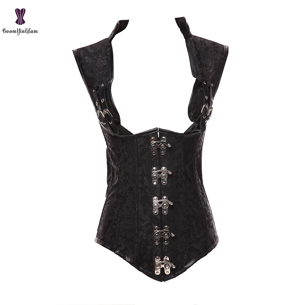 

Women's Spiral Steel Boned Steampunk Gothic Bustier Corset Vest Waist Training Corset for Party Performance