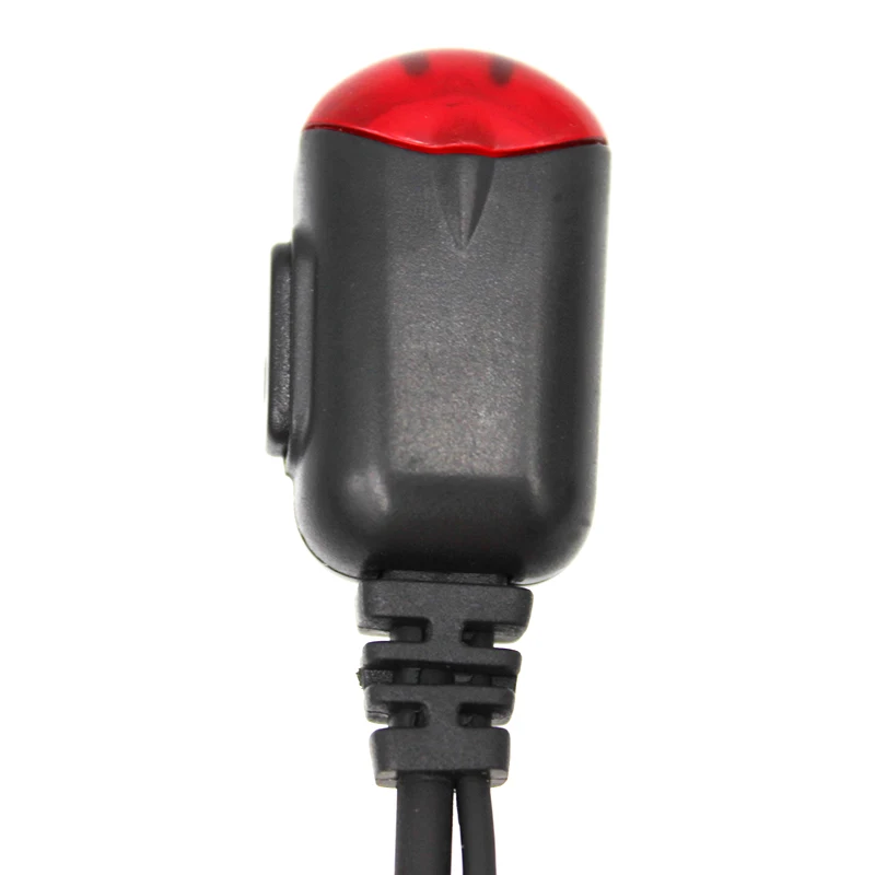 2-Pin Covert G Shape Walkie Talkie Earpiece, Two Way Radio Headset, PTT Red Mic Head for Baofeng, Kenwood, Puxing, Wouxun