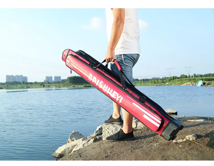 Waterproof Fishing Rod Bag Hard Case Angling Bag 1.25/1.3 M Fishing Second Layer Angling Fishing Rod Bag Angling 1.25 Rice Bag