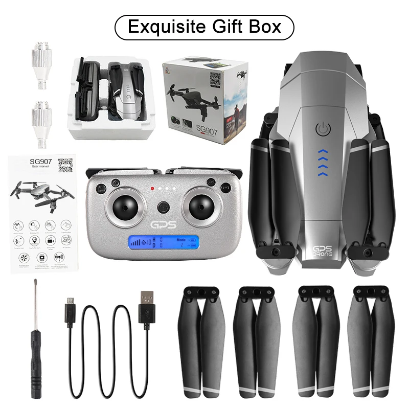Color box 1080p Wifi FPV RC gps Дрон HD 4K 1080P широкоугольная камера 500 м дистанционное расстояние передача в режиме реального времени высота Удержание одной кнопкой возврат - Цвет: Color box 1080p